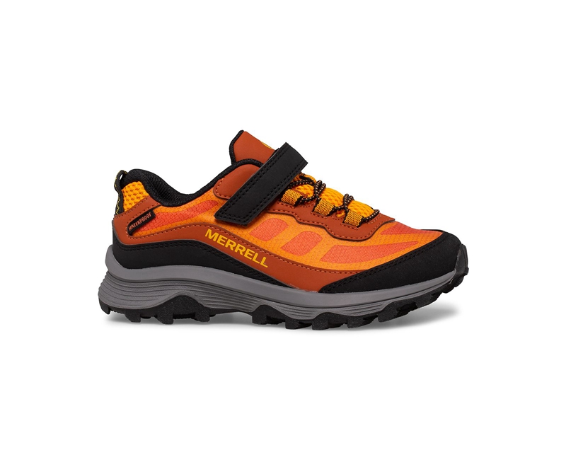 Chaussures Randonnée Merrell Moab Speed Low A/C Enfant Orange Noir | 8950-EVRUB